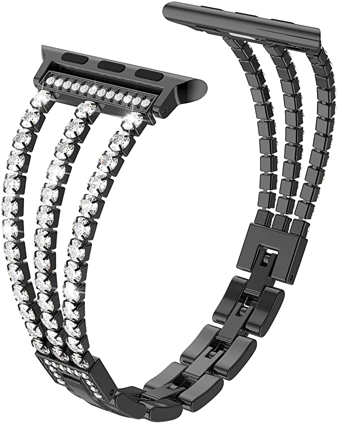 Women&#39;s Jewelry Strap for Apple Watch Band 7 6 41/45mm 44/40mm 42/38mm Diamond Metal Belt for iWatch Bands Serie SE 5 3 Bracelet
