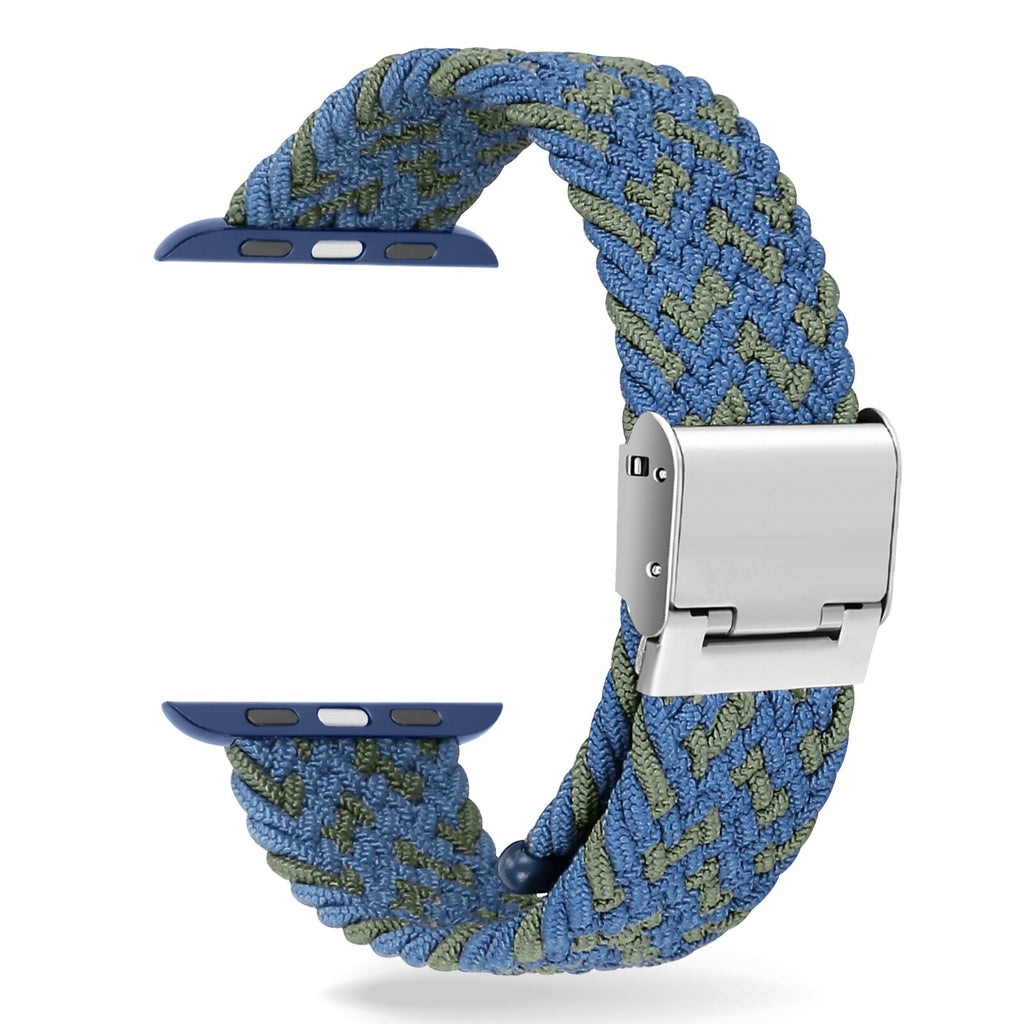Adjustable elastic nylon Apple Watch Bands 44mm 40mm 38mm 42mm, iWatch Bands for Women Men, Adjustable Braided Solo Loop