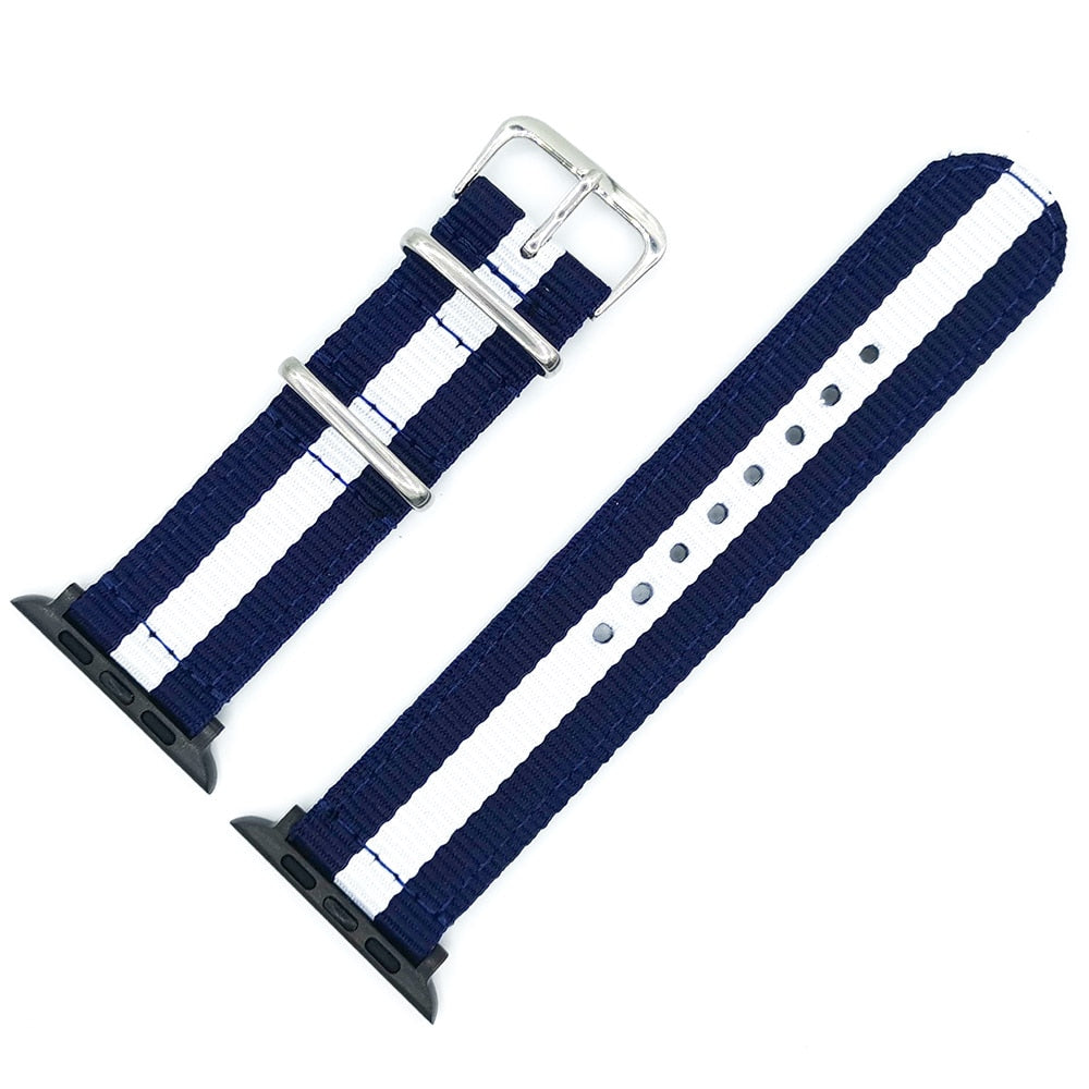 Nylon Watchband for Apple Watch Band Series 6 se/5/4/3/2/1 Sport Belt Watch Bracelet 40/38 mm 42mm/44mm Strap for iwatch Band