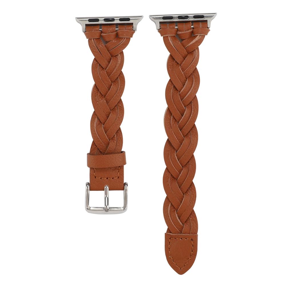 Weave leather watchband for apple watch band SE 6 5 4 40mm 44mm fashion belt bracelet bands for iWatch Strap series 3 38mm 42mm