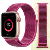 High Quality Nylon Sport Loop Replacment for Apple Watch band 44mm Series 5 4 3 2 1 Breathable Woven Strap 42mm iwatch 40mm 38mm