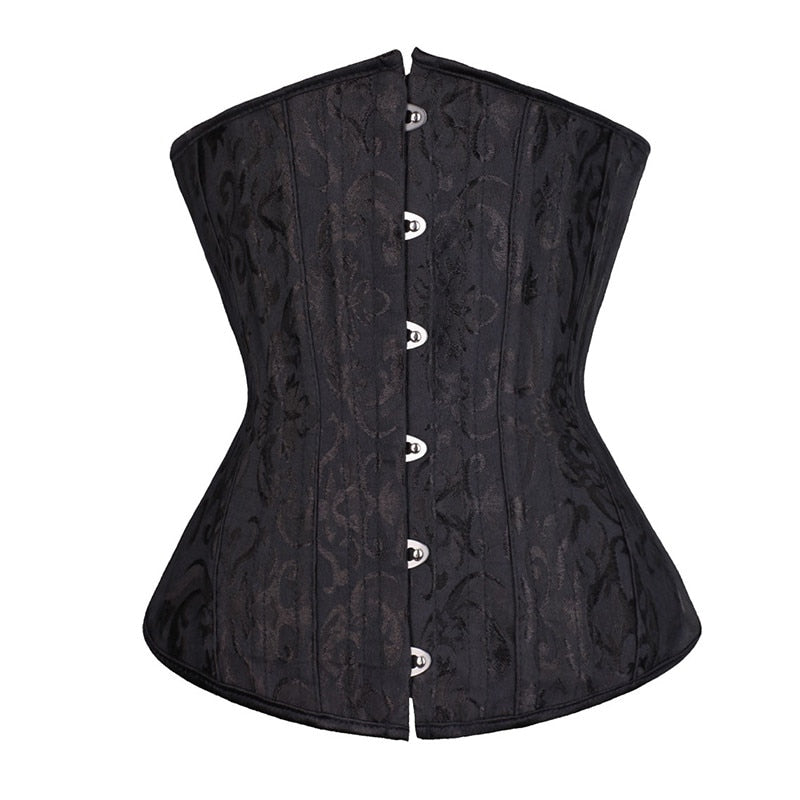 Tightlacing waist cincher steel boned Satin Waspie underbust gothic corset  M36