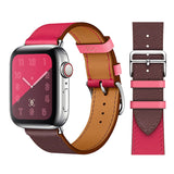 Single tour for Apple watch band 44mm 40mm 45mm 41mm 42mm 38mm 44 45 mm Genuine Leather bracelet iWatch serie 3 4 5 se 6 7 strap