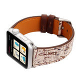 Vintage flower leather watchband for apple watch band 6 5 40mm 44mm belt bracelet for iWatch series Strap 4 3 2 1 38mm 42mm band