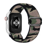Bohemia Elastic Nylon Loop Band For Apple Watch 6 38mm 40mm 42mm 44mm Watch Adjustable Elastic Strap For Iwatch Series 6 5 4 3