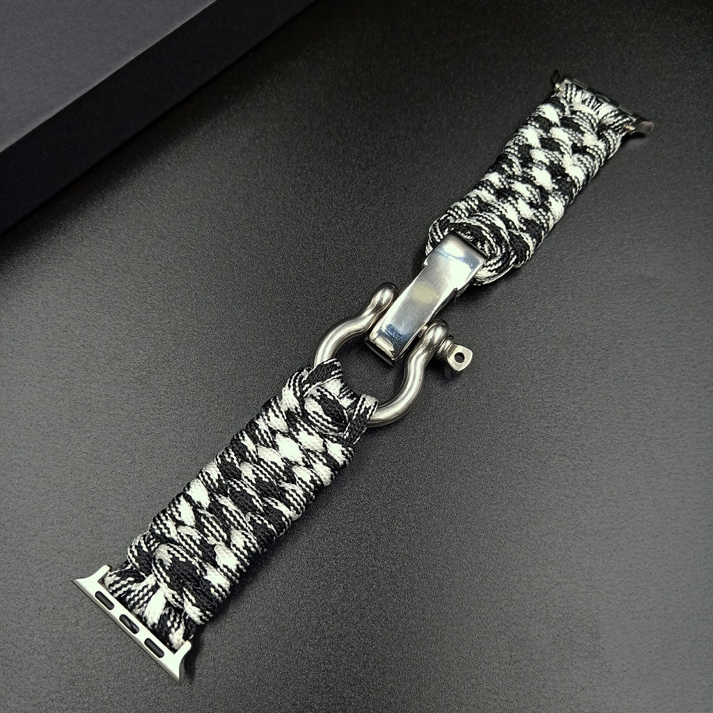 Sport Watch Strap for Apple Watch 44mm 42mm 38mm 40mm Survival Outdoor Bracelet for Apple Watch Series 6 5 4 3 SE Nylon Rope