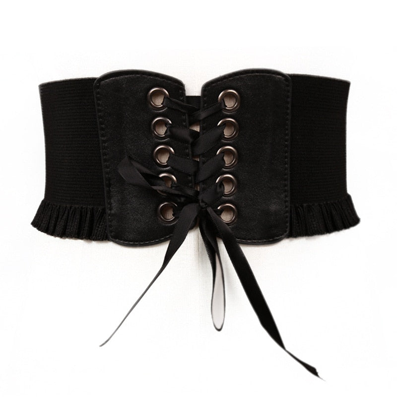 Fashion wide corset belt female elastic waist belt 50s 60s vintage stretch dress corset ladies waist Solid Color