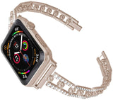 Apple Diamond One Bead Watchband SE 6/5/4/3/4/1 Stainless Steel Band 38mm 40mm / 42mm 44mm Universal Iwatch Wristband