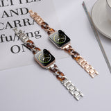 Resin Watch strap for apple watch band 5 4 42mm 38mm chain loop wirst steel for iwatch series 5 4 3/2/1 watchband 44mm 40mm