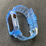 Silicone Sports Strap for Apple Watch Band Series 6 5 4 SE 40mm 44mm Transparent Bracelet for iWatch Bnads 3 38mm 42mm Watchband