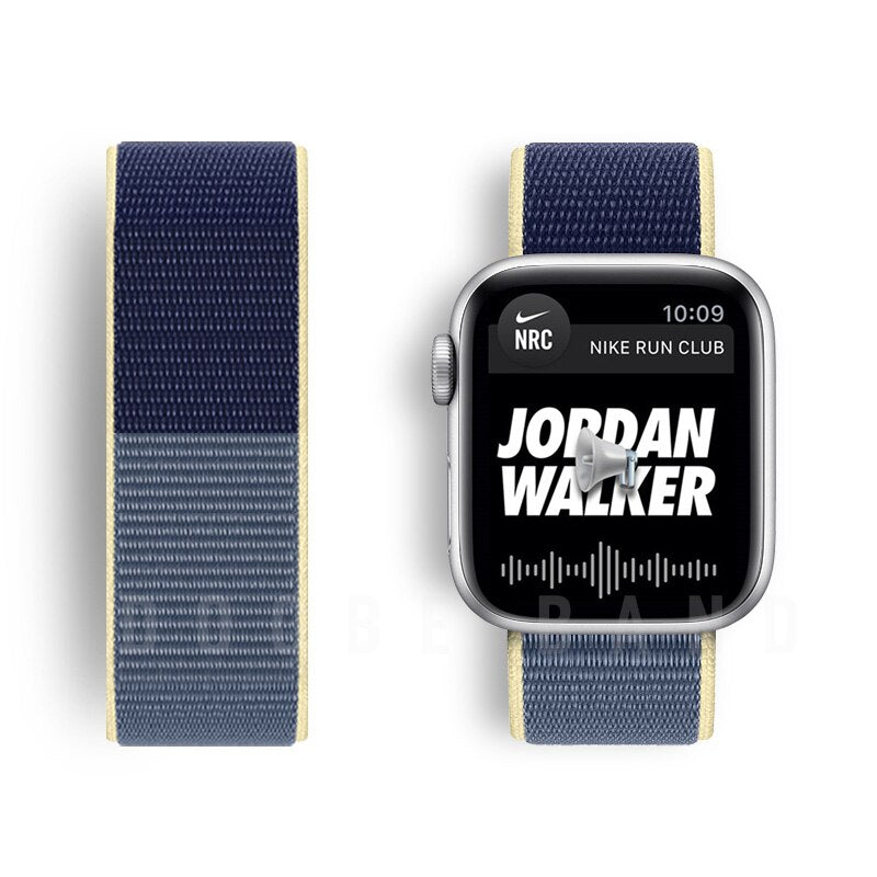 Nylon Loop Strap For Apple Watch band 44mm 40mm 42mm 38mm Smartwatch Watchband correa Sport belt Bracelet iWatch Series 4 5 SE 6
