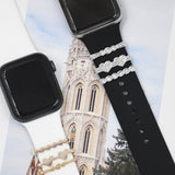 Metal Charms Decorative Ring for Apple Watch Band Diamond Ornament Smart Watch Silicone Strap Accessories for iwatch Bracelet