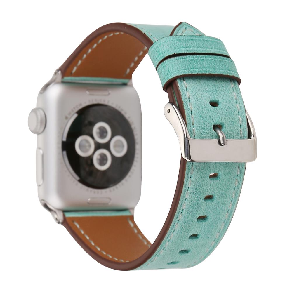 candy leather watchband for apple watch band SE 6 5 40mm 44mm Retro belt bracelet bands for iWatch Strap series 4 3 2 38mm 42mm