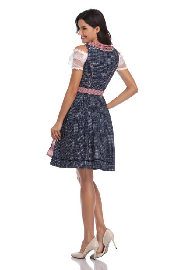 High Quality Germany Bavarian Oktoberfest Beer Girl Costume Maid Wench Fancy Dress Dirndl For Adult Women