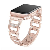 Bling Bracelet for Apple watch band 44mm 40mm 42mm 38mm Rhinestone Stainless Steel metal watchband iWatch serie 3 4 5 se 6 strap