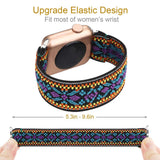 Elastic Belt Solo Loop for Apple Watch Band 44mm 42mm Bracelet Scrunchie Strap Bohemia Nylon iWatch band 40mm 38mm 5 4 3 6 se