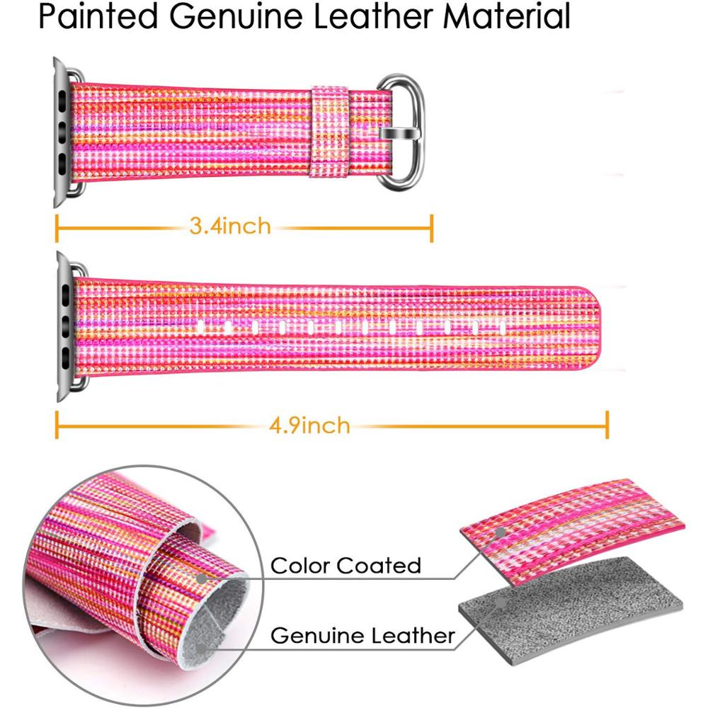 Genuine Leather For Apple Watch Band Loop 42mm 38mm Watchband For Iwatch 44mm 40mm 5/4/3/2/1 Bracelet Accessories