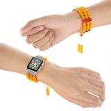 Bands for Apple Watch Band 38mm 40mm 42mm 44mm Beeswax Beaded Elastic Band for iWatch Series 5 4 3 2 1 Bracelet Straps for Women