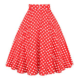 2021 Casual High Waist Cotton Daily Skirt For Summer Slim A-line Women Knee-length Office Big Swing Rockabilly Party 50s Skirts