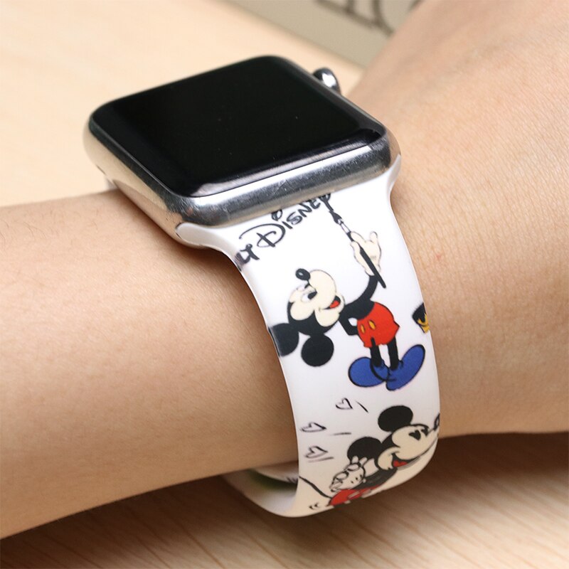 Mickey Mouse Silicone Sports Band for Apple Watch Bracelet Watchband Strap