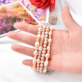Real Pearl Bracelet for Apple Watch Band 42mm 44mm 38mm 40mm Stretch Irregular Beads Strap for Women iWatch Series SE & 6 5 4 3