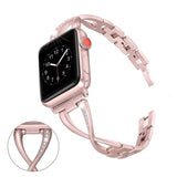 Women Watch band for Apple Watch Bands 38mm/42mm/40mm/44mm diamond Stainless Steel Strap for iwatch series 5 4 3 2 1 Bracelet