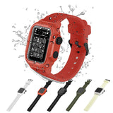 Sport Waterproof Strap&amp;anti-fall Watch Case 2 in 1 suit For Apple Watch 44/42mm PC Shell Silicone Band For iwatch series 5 4 3 2