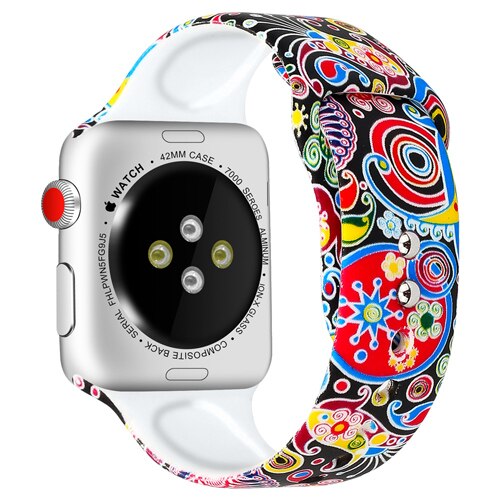 Sport Strap For Apple Watch Band Silicone Printing Bracelet