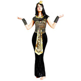 M-XL New Egyptian Pharaoh Costumes Adult Women Halloween Carnival Costume Cleopatra Royal Cosplay Masquerade Dress