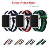Nylon strap for Apple watch band 44mm 40mm iWatch band 42mm 38mm Stripe belt watchband bracelet apple watch series 3 4 5 se 6