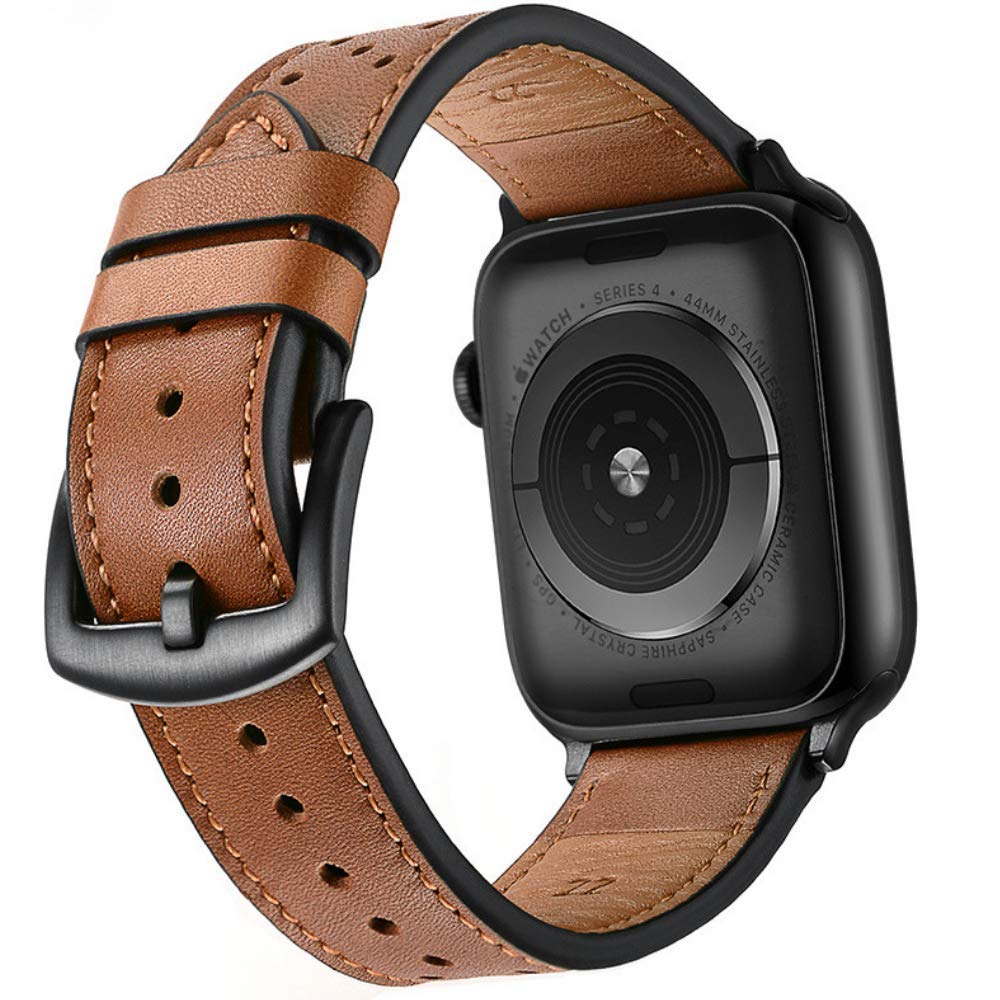 Leather strap for Apple watch 6 band 44mm 40mm 42mm 38mm First layer Cowhide belt correas bracelet iWatch series 3 4 5 se 6 Band