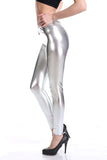 Sexy liquid Wet Look Shiny Metallic Stretch 70s 80s Neon Glossy Skinny Leggings Disco Dance Costume Pants