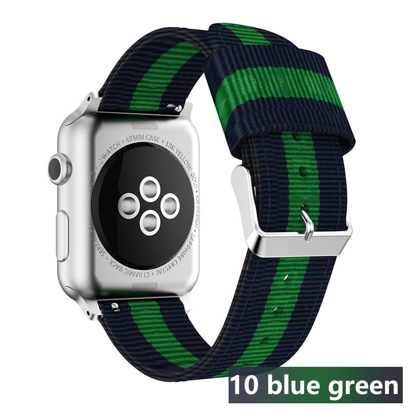 Nylon strap For Apple Watch 5 4 band 44mm/42mm iwatch 3 band 40mm/38m pulseira woven canvas wrist bracelet belt watch Accessories
