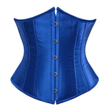 Sexy Solid Corset Waist Shapers Everyday Waist Cinchers Slimming Shapewear Lace Up Satin Underbust Corsets S-6XL