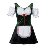 M-4XL Ladies Oktoberfest Beer Girl Costume Bavarian German Wench Gretchen Fancy Dress