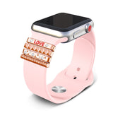 Decorative Ring For Apple Watch Sport Band Stainless Steel Women Ornament "LOVE" Iwatch Band