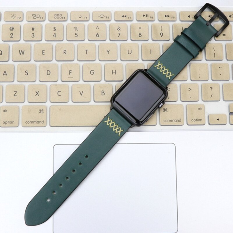 Leather strap for Apple watch band 44mm 40mm 42mm 38mm luxury Genuine Leather watchband belt bracelet iwatch series 5 4 3 se 6