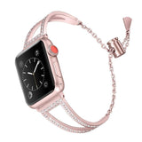 Diamond watch Bands For Apple Watch 38mm 42mm 40mm 44mm iwatch band Series 5 4 3 2 1 Stainless Steel strap Women Bracelet