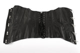 Women Steampunk Corset Sexy Black Faux Leather Corsets And Bustiers Slimming Steel Boned Bodice Gothic Corselet XS-6XL