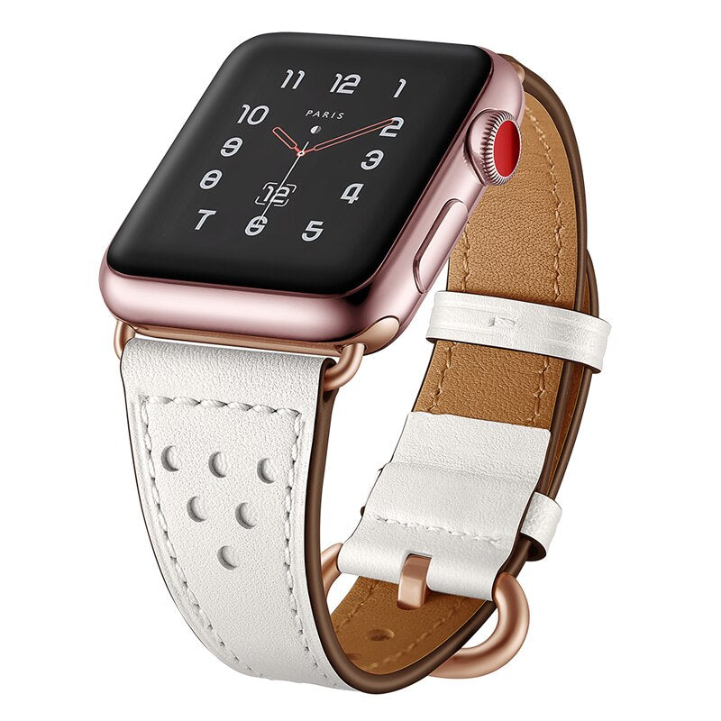 Leather watch band For apple watch band 40mm &amp; for apple watch 4 strap 44mm bracelet for iwatch 3 2 1 42/38mm watch accessories