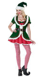 5Pcs/Set Adult Women Santa Claus Green Holiday Elf Christmas Costume Sweet Dress Christmas Xmas Outfit