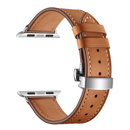Luxury Leather Strap for Apple watch 6 band 44mm 40mm iWatch series 3 4 5 se Italy Leather Bracelet Apple Watch Band 42mm 38mm