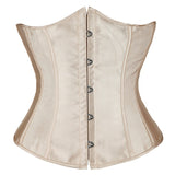 Sexy Solid Corset Waist Shapers Everyday Waist Cinchers Slimming Shapewear Lace Up Satin Underbust Corsets S-6XL