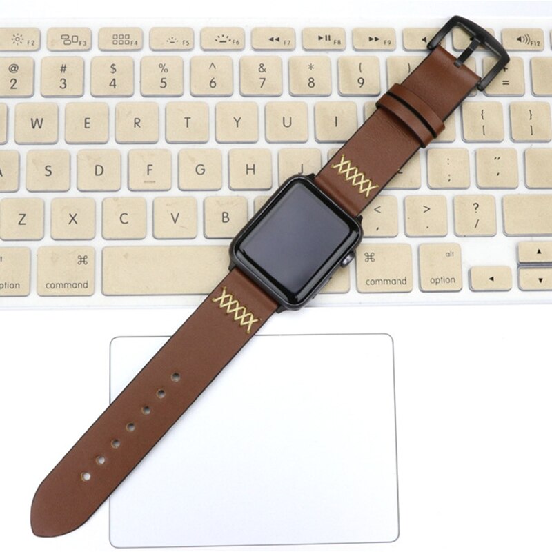 Leather strap for Apple watch band 44mm 40mm 42mm 38mm luxury Genuine Leather watchband belt bracelet iwatch series 5 4 3 se 6