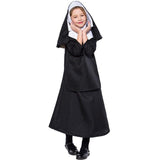 Children Virgin Mary Nuns Dress for Kid Girl Nuns Arabic Religion Monk Ghost Costume Halloween Party cosplay Uniform