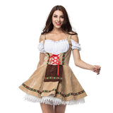 S-3XL German Oktoberfest Wench Waitress Maid Costume Bavarian Beer Girl Dirndl Fancy Dress For Adult Women Halloween Costume