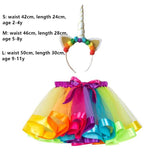 Girls Unicorn Dress Costume Rainbow Tutu Princess Cosplay Birthday Party Dress Children Kids Halloween Carnival Unicorn Clothes