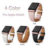 Leather watch band For apple watch band 40mm &amp; for apple watch 4 strap 44mm bracelet for iwatch 3 2 1 42/38mm watch accessories