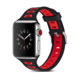 Silicone strap for apple watch 6 band 44mm 40mm iwatch serie se 5 4 3 42mm 38mm Breathable belt bracelet apple watch Accessories
