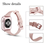 Genuine Leather strap For apple watch band series 5 4 3 2 1 wristband Bracelet For iwatch bands 44mm 40mm 38mm 42mm Accessories